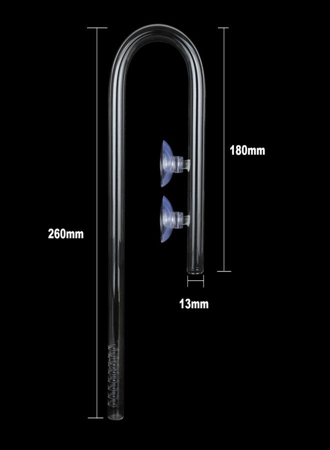 Caylingdee Lily Pipe Glass Inflow Outflow Set Aquatic U Shape Inflow Pipe Set for Aquarium Planted Tank Filter 13mm for 12/16mm(1/2" ID) Tubing - Image 3